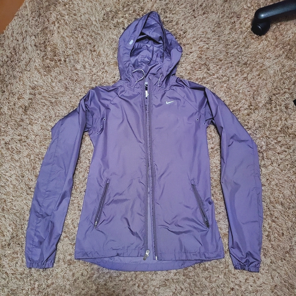 Purple Nike Running Windbreaker Rain Jacket